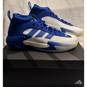 Adidas Exhibit Select 2.0 Mid Tea White/Blue Basketball Shoes Women's 10 NIB